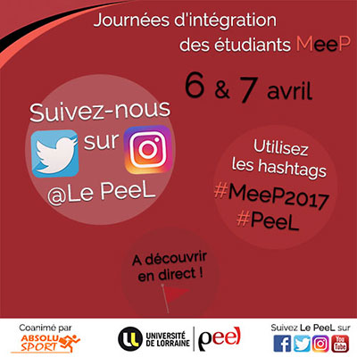 Vivez en direct les journées d'intégration du parcours MeeP 2017 sur Twitter et Instagram !